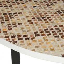 Cheyenne 40 in. Brown/Off-White Coffee Table by SAFAVIEH -Safavieh Sales Store brown multi safavieh coffee tables trb1001f c3 1000