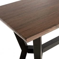 Andrew 40 in. Brown Oak/Black Standard Rectangle Wood Console Table by SAFAVIEH -Safavieh Sales Store brown oak safavieh console tables cns7002a 1f 1000