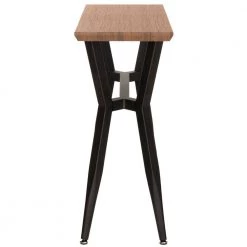 Andrew 40 in. Brown Oak/Black Standard Rectangle Wood Console Table by SAFAVIEH -Safavieh Sales Store brown oak safavieh console tables cns7002a 4f 1000