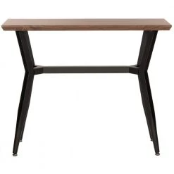 Andrew 40 in. Brown Oak/Black Standard Rectangle Wood Console Table by SAFAVIEH