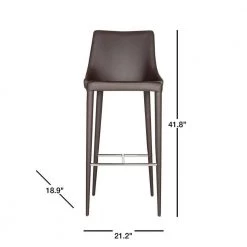 Summerset 29.9 in. Brown Cushioned Bar Stool by SAFAVIEH -Safavieh Sales Store brown safavieh bar stools fox2016d 40 1000