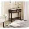 Corbin 36 in. 2-Drawer Brown Wood Console Table by SAFAVIEH 1 Corbin 36 in. 2-Drawer Brown Wood Console Table by SAFAVIEH -Safavieh Sales Store brown safavieh console tables amh5716a 64 1000