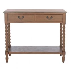 Athena Brown 2-Drawer Console Table by SAFAVIEH