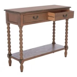 Athena Brown 2-Drawer Console Table by SAFAVIEH -Safavieh Sales Store brown safavieh console tables cns5702c c3 1000