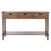 Landers Brown 3-Drawer Console Table by SAFAVIEH 1 Landers Brown 3-Drawer Console Table by SAFAVIEH -Safavieh Sales Store brown safavieh console tables cns5711c 64 1000