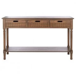 Landers Brown 3-Drawer Console Table by SAFAVIEH