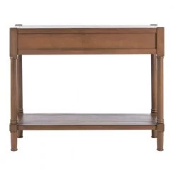 Filbert 35.5 in. Brown 2-Drawer Console Table by SAFAVIEH -Safavieh Sales Store brown safavieh console tables cns5716c 4f 1000