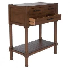 Filbert 23.5 in. Brown 3-Drawer Console Table by SAFAVIEH -Safavieh Sales Store brown safavieh console tables cns5717c c3 1000