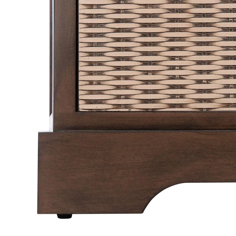 Landers 47 in. 3-Drawer Brown/Off-White Entryway Bench by SAFAVIEH 6 Landers 47 in. 3-Drawer Brown/Off-White Entryway Bench by SAFAVIEH - Image 4