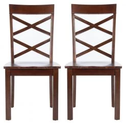 Ainslee Brown Dining Chair (Set of 2) by SAFAVIEH