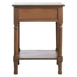 Peyton 19 in. Brown Rectangle Wood Storage End Table by SAFAVIEH -Safavieh Sales Store brown safavieh end side tables acc5704c 1f 1000