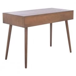 Remy 42 in. Brown 1-Drawer Wood Writing Desk by SAFAVIEH -Safavieh Sales Store brown safavieh writing desks dsk5700c 1f 1000