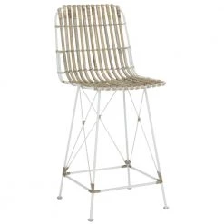 Minerva 23.6 in. Beige/White Wicker Counter Stool (Set of 2) by SAFAVIEH 17 Minerva 23.6 in. Beige/White Wicker Counter Stool (Set of 2) by SAFAVIEH -Safavieh Sales Store brown white safavieh bar stools wik6509c set2 c3 1000