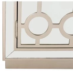 Kaia 2-Door Champagne/Nickel Chest by SAFAVIEH -Safavieh Sales Store champagne nickel safavieh accent cabinets chs6404a fa 1000