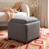 Harrison Charcoal Brown Storage Ottoman by SAFAVIEH -Safavieh Sales Store charcoal brown black safavieh ottomans hud8233g 64 1000