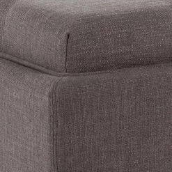 Harrison Charcoal Brown Storage Ottoman by SAFAVIEH -Safavieh Sales Store charcoal brown black safavieh ottomans hud8233g fa 1000