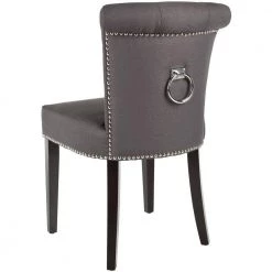 Sinclair Dark Gray/Black Side Chair (Set of 2) by SAFAVIEH -Safavieh Sales Store charcoal espresso safavieh accent chairs mcr4705a set2 44 1000
