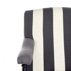 Devona Dark Gray/White Arm Chair by SAFAVIEH -Safavieh Sales Store charcoal white safavieh accent chairs mcr4731d c3 1000