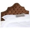 Arebelle Brown King Upholstered Headboard by SAFAVIEH -Safavieh Sales Store chocolate safavieh headboards mcr4037j k 64 1000