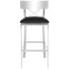 Zoey 30.5 in. Silver/Black Cross Back Bar Stool by SAFAVIEH -Safavieh Sales Store chrome black safavieh bar stools fox2034a 64 1000