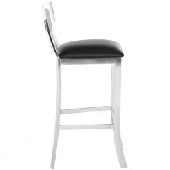 Zoey 30.5 in. Silver/Black Cross Back Bar Stool by SAFAVIEH -Safavieh Sales Store chrome black safavieh bar stools fox2034a c3 1000