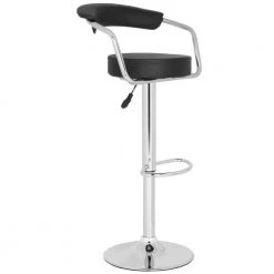 Angus Black/Chrome Adjustable Height Swivel Cushioned Bar Stool by SAFAVIEH -Safavieh Sales Store chrome black safavieh bar stools fox7511b 31 1000
