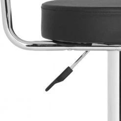 Angus Black/Chrome Adjustable Height Swivel Cushioned Bar Stool by SAFAVIEH -Safavieh Sales Store chrome black safavieh bar stools fox7511b c3 1000