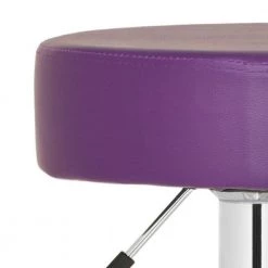 Jude Purple/Chrome Adjustable Height Swivel Cushioned Bar Stool by SAFAVIEH 14 Jude Purple/Chrome Adjustable Height Swivel Cushioned Bar Stool by SAFAVIEH -Safavieh Sales Store chrome purple safavieh bar stools fox7514d 4f 1000
