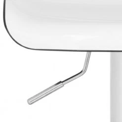 Rameka White/Chrome Adjustable Height Swivel Cushioned Bar Stool by SAFAVIEH -Safavieh Sales Store chrome white safavieh bar stools fox7500a 1f 1000