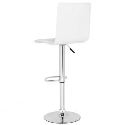 Magda White/Chrome Adjustable Height Swivel Cushioned Bar Stool by SAFAVIEH -Safavieh Sales Store chrome white safavieh bar stools fox7513a 1f 1000