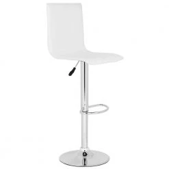 Magda White/Chrome Adjustable Height Swivel Cushioned Bar Stool by SAFAVIEH -Safavieh Sales Store chrome white safavieh bar stools fox7513a 31 1000