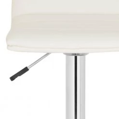 Arissa White/Chrome Adjustable Height Swivel Cushioned Bar Stool by SAFAVIEH -Safavieh Sales Store chrome white safavieh bar stools fox7519a 1f 1000