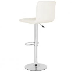 Arissa White/Chrome Adjustable Height Swivel Cushioned Bar Stool by SAFAVIEH -Safavieh Sales Store chrome white safavieh bar stools fox7519a c3 1000