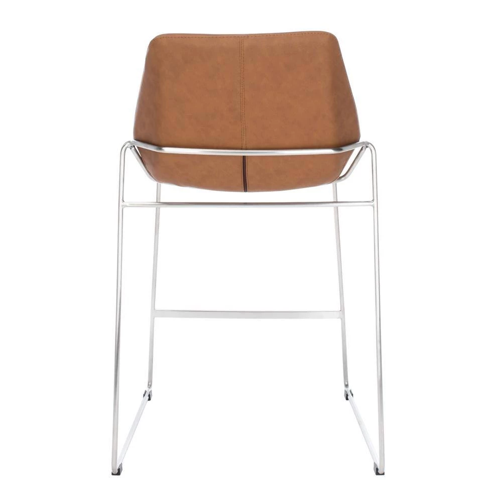 Alexis 27 in. Brown/Black Low Back Counter Stool by SAFAVIEH 9 Alexis 27 in. Brown/Black Low Back Counter Stool by SAFAVIEH - Image 7