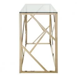 Namiko 48 in. Gold/Glass Console Table by SAFAVIEH -Safavieh Sales Store clear brass safavieh console tables cns6202a 4f 1000