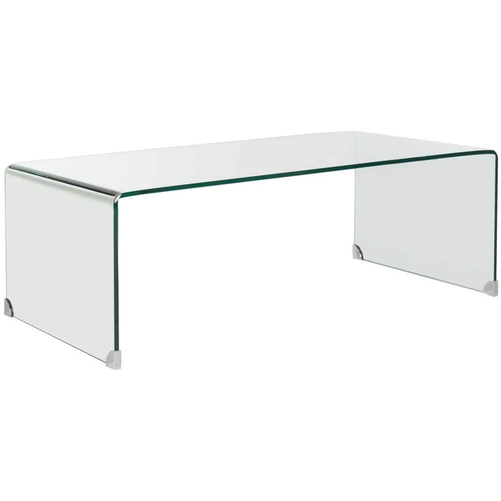 Willow 48 in. Clear Large Rectangle Glass Coffee Table by SAFAVIEH 7 Willow 48 in. Clear Large Rectangle Glass Coffee Table by SAFAVIEH - Image 5