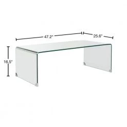 Willow 48 in. Clear Large Rectangle Glass Coffee Table by SAFAVIEH 9 Willow 48 in. Clear Large Rectangle Glass Coffee Table by SAFAVIEH -Safavieh Sales Store clear safavieh coffee tables fox6014a 40 1000