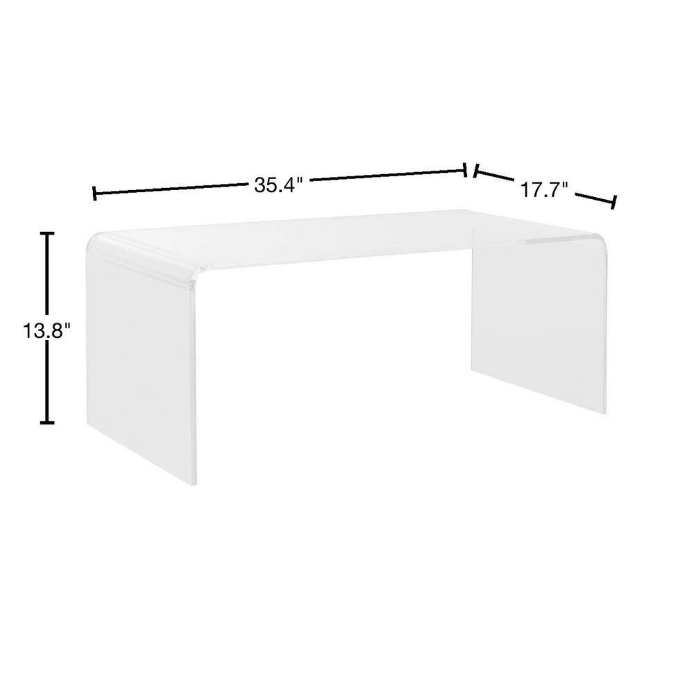 Atka 36 in. Clear Coffee Table by SAFAVIEH 4 Atka 36 in. Clear Coffee Table by SAFAVIEH - Image 2