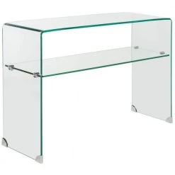 Hollis 44 in. Clear/Glass Console Table by SAFAVIEH -Safavieh Sales Store clear safavieh console tables fox6013a 4f 1000