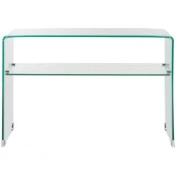 Hollis 44 in. Clear/Glass Console Table by SAFAVIEH -Safavieh Sales Store clear safavieh console tables fox6013a c3 1000