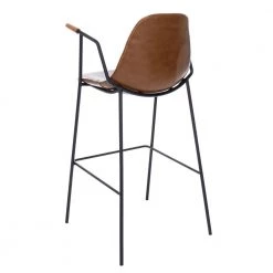 Tanner 30 in. Cognac/Black Iron High Back Bar Stool by SAFAVIEH -Safavieh Sales Store cognac black safavieh bar stools bst3001a 44 1000