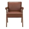 Suri Light Brown Upholstered Accent Arm Chair by SAFAVIEH -Safavieh Sales Store cognac walnut safavieh accent chairs ach4508c 64 1000
