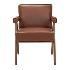 Suri Light Brown Upholstered Accent Arm Chair by SAFAVIEH