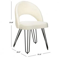 Jora Off-White/Black Side Chair (Set of 2) by SAFAVIEH 17 Jora Off-White/Black Side Chair (Set of 2) by SAFAVIEH -Safavieh Sales Store cream velvet matte black safavieh dining chairs fox6296d set2 40 1000