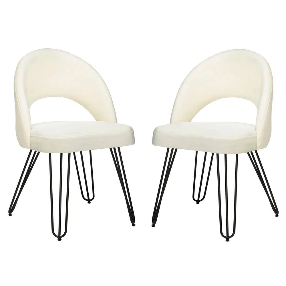 Jora Off-White/Black Side Chair (Set of 2) by SAFAVIEH 9 Jora Off-White/Black Side Chair (Set of 2) by SAFAVIEH - Image 7