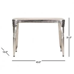Classic 43 in. Silver Metal Console Table by SAFAVIEH -Safavieh Sales Store dark ant silver safavieh console tables fox7206a 40 1000