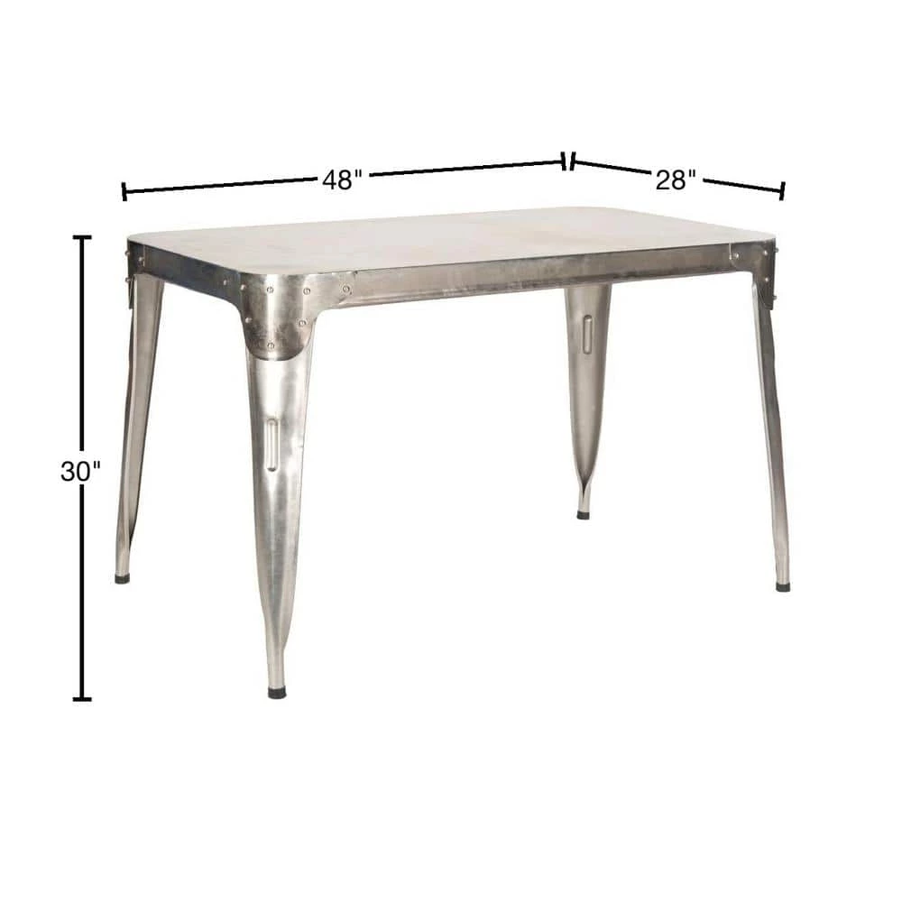 Weston Dark Silver Dining Table by SAFAVIEH 5 Weston Dark Silver Dining Table by SAFAVIEH - Image 3