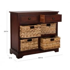 Herman 6-Drawer Red Nightstand Chest by SAFAVIEH 16 Herman 6-Drawer Red Nightstand Chest by SAFAVIEH -Safavieh Sales Store dark cherry safavieh accent cabinets amh5702d 40 1000
