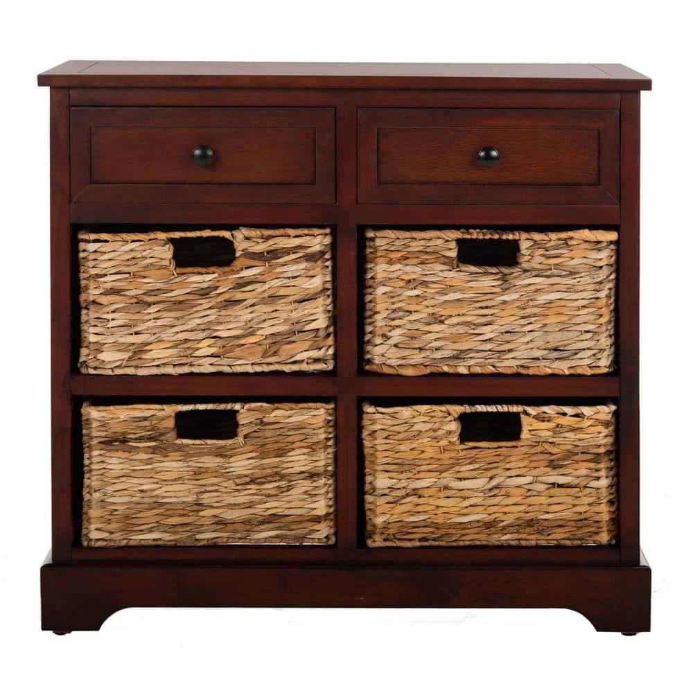 Herman 6-Drawer Red Nightstand Chest by SAFAVIEH 9 Herman 6-Drawer Red Nightstand Chest by SAFAVIEH - Image 7