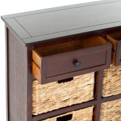 Herman 6-Drawer Red Nightstand Chest by SAFAVIEH 24 Herman 6-Drawer Red Nightstand Chest by SAFAVIEH -Safavieh Sales Store dark cherry safavieh accent cabinets amh5702d fa 1000